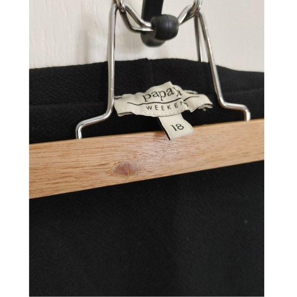 PAPAYA BLACK SKIRT WITH BACK SLIT (UK 18) - Picture 3 of 5